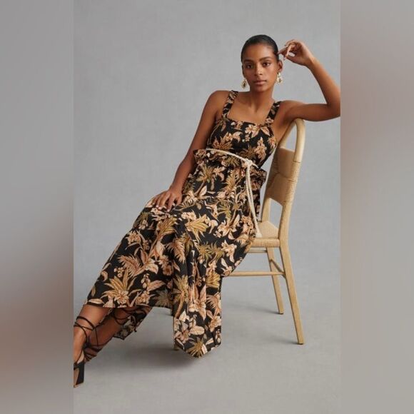 NWT Anthropologie Seafolly Shirring Dress size L - Picture 1 of 9